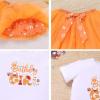 imageIDOPIP Blue Birthday Girl Outfit for Baby Toddler Girls Birthday Shirt Tutu Skirt Dog Ears Sash Cake Smash Photo Shoot 16TOrange