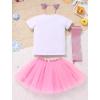 imageIDOPIP Blue Birthday Girl Outfit for Baby Toddler Girls Birthday Shirt Tutu Skirt Dog Ears Sash Cake Smash Photo Shoot 16TPink