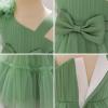 imageIDOPIP Toddler Baby Flower Girl Dress Bowknot Princess Tulle Tutu Party Wedding Birthday Pageant Dresses with Headband OutfitGreen