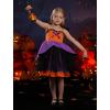 imageIDOPIP Baby Girls Halloween Tutu Dress Pumpkin Witch Princess Birthday Party Dresses Ruffle Tulle Bowknot Dress up CostumeOrange