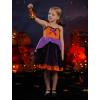 imageIDOPIP Baby Girls Halloween Tutu Dress Pumpkin Witch Princess Birthday Party Dresses Ruffle Tulle Bowknot Dress up CostumeOrange