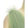 imageIDOPIP Flower Girl Sequin Butterfly Dress for Kids Wedding Pageant Party Long Gown Princess Birthday Handkerchief Tulle DressGreen
