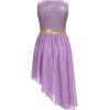 imageIDOPIP Praise Dance Overlay for Girls Metallic Sequin Praise Dance Dress Asymmetrical Worship Tunic Liturgical Dancewear 310Purple