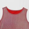 imageIDOPIP Praise Dance Overlay for Girls Metallic Sequin Praise Dance Dress Asymmetrical Worship Tunic Liturgical Dancewear 310Wine Red