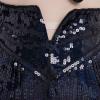 imageIDOPIP Women Sequin Fringe Bodysuit Sparkly Tassel Leotard Romper Womens Latin Dance Dress Sexy Festival Rave Party OutfitsBlack