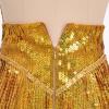 imageIDOPIP Women Sequin Fringe Bodysuit Sparkly Tassel Leotard Romper Womens Latin Dance Dress Sexy Festival Rave Party OutfitsGold