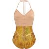 imageIDOPIP Women Sequin Fringe Bodysuit Sparkly Tassel Leotard Romper Womens Latin Dance Dress Sexy Festival Rave Party OutfitsGold