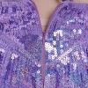 imageIDOPIP Women Sequin Fringe Bodysuit Sparkly Tassel Leotard Romper Womens Latin Dance Dress Sexy Festival Rave Party OutfitsPurple