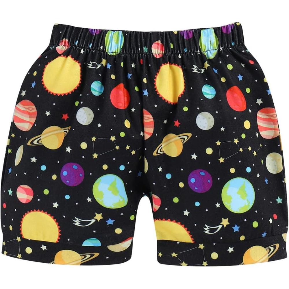 imageBaby Boys Galaxy Shorts Bottoms Outer Space Birthday Cake Smash Diaper Cover Bloomers Infant Summer Cotton Boxer PP Pants Briefs Photo Props for Suspenders Bowtie Set 003 Black Galaxy 1218 Months