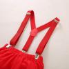 imageIDOPIP Baby Boys 1st Birthday Cake Smash Outfit Bowtie Romper Suspenders Shorts Pants Formal Suit Clothes for Photo ShootRed  Colorful Dot