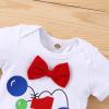 imageIDOPIP Baby Boys 1st Birthday Cake Smash Outfit Bowtie Romper Suspenders Shorts Pants Formal Suit Clothes for Photo ShootRed Balloon