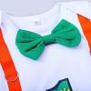 imageIDOPIP Baby Boys 1st Birthday Cake Smash Outfit Bowtie Romper Suspenders Shorts Pants Formal Suit Clothes for Photo ShootY White Dinosaur 2pcs