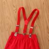 imageIDOPIP Baby Boys Halloween Christmas Costume Gentleman Bowtie Romper Suspenders Shorts Ears Headband Birthday Outfit SetRed  Yellow  4pcs