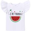 imageIDOPIP Watermelon 1st 2nd 3rd Birthday Outfit for Baby Girl Romper Tutu Skirt Headband Sock Clothes for Smash Cake Photo PropRed Three