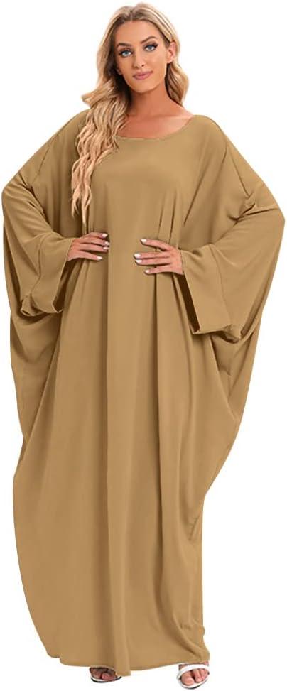 imageIDOPIP Abayas for Women Muslim Dress with Hijab OnePiece Long Sleeve Islamic Prayer Dress with Khimar Jilbab Kaftan ClothesKhaki 1pc Dress Only