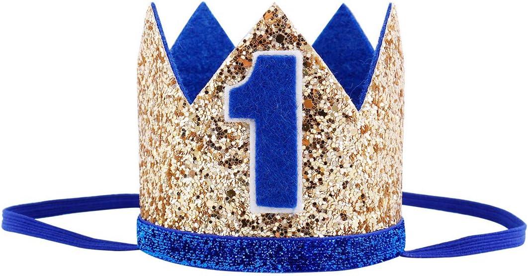 imageIDOPIP Baby Boys First Birthday Cake Smash Outfit Bowtie Romper  Shorts Bodysuit  Sequins Crown 3PCS Set Photo Prop