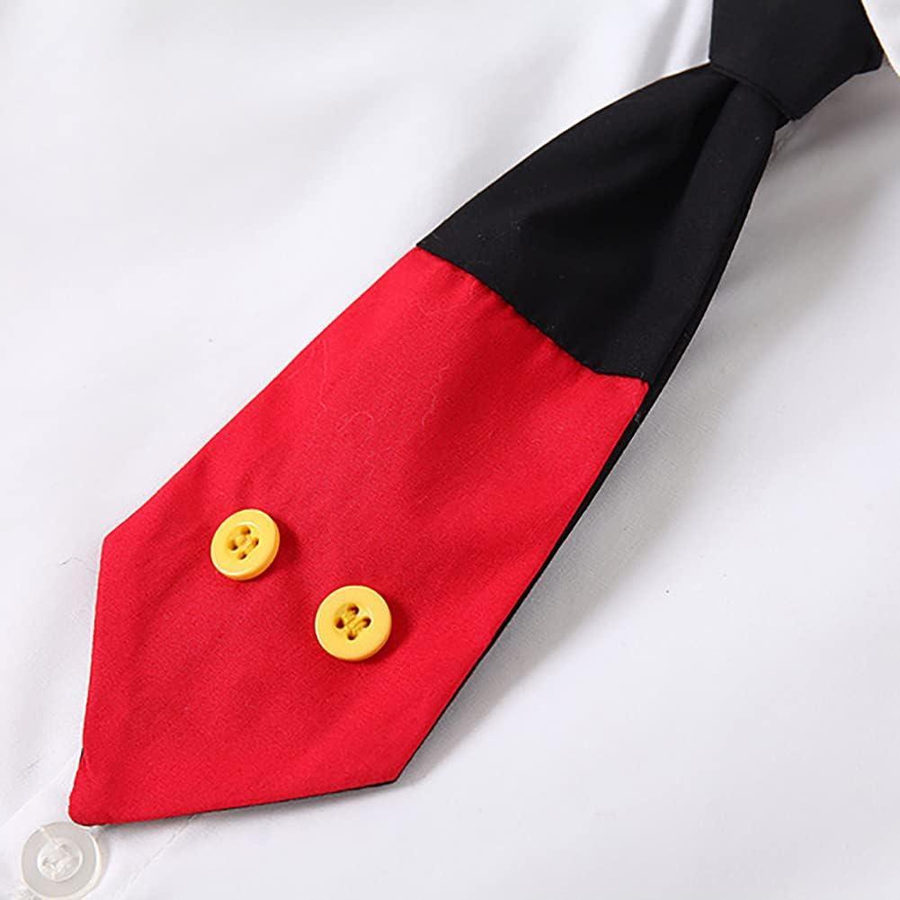imageIDOPIP Kids Baby Boys Birthday Cake Smash Outfit Gentleman Necktie Shirt Suspenders Shorts Ears Halloween Christmas CostumeWhite 4pcs