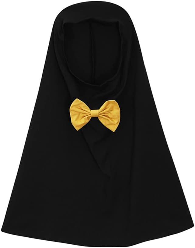imageIDOPIP Muslim Girls Dress for Kids Long Sleeve Islamic Prayer Abaya Dress Maxi Kaftan Thobe with Hijab 2PCS Modest ClothesBlack