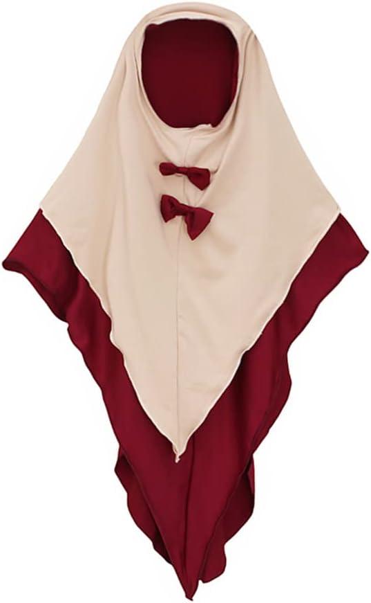 imageIDOPIP Muslim Girls Dress for Kids Long Sleeve Islamic Prayer Abaya Dress Maxi Kaftan Thobe with Hijab 2PCS Modest ClothesRed  Ruffle