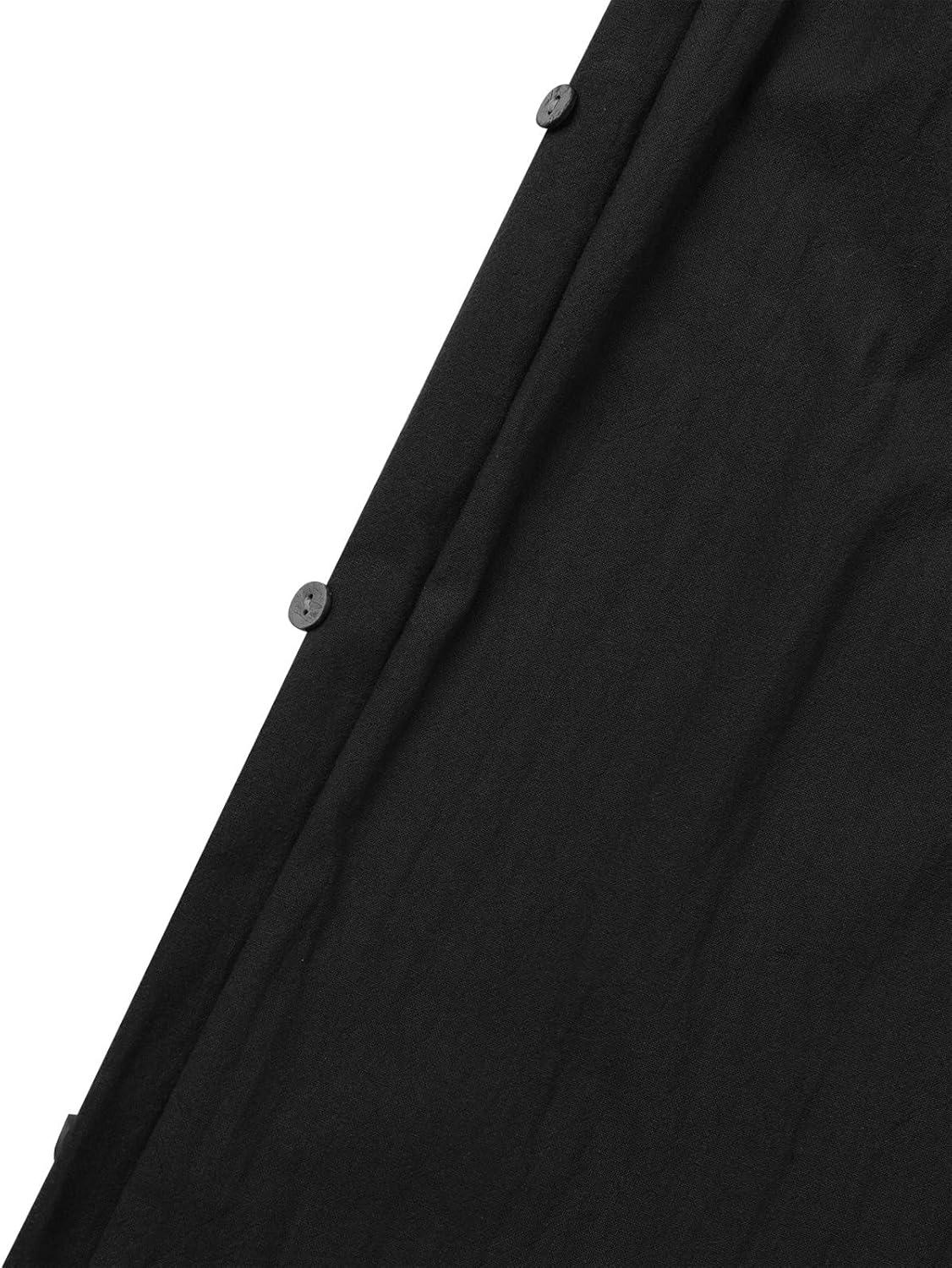 imageIDOPIP Womens Muslim Abaya Dress 2 Pieces Set Long Sleeve Button Down Shirt and Pants Casual Arabic Islamic Dubai OutfitsBlack  Belt
