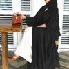 imageAbayas Muslim Dress for Women Long Sleeve Islamic Abaya Eid Dubai Kaftan Dresses Middle East Prayer Dress Chiffon RobeBlack
