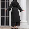 imageAbayas Muslim Dress for Women Long Sleeve Islamic Abaya Eid Dubai Kaftan Dresses Middle East Prayer Dress Chiffon RobeBlack