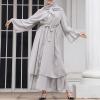 imageAbayas Muslim Dress for Women Long Sleeve Islamic Abaya Eid Dubai Kaftan Dresses Middle East Prayer Dress Chiffon RobeGray