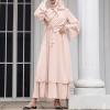 imageAbayas Muslim Dress for Women Long Sleeve Islamic Abaya Eid Dubai Kaftan Dresses Middle East Prayer Dress Chiffon RobeKhaki