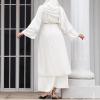 imageAbayas Muslim Dress for Women Long Sleeve Islamic Abaya Eid Dubai Kaftan Dresses Middle East Prayer Dress Chiffon RobeWhite