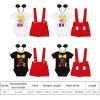 imageBaby Boys Half Way to One Birthday Cake Smash Outfit Bowtie Romper Suspenders Shorts Headband Set Halloween Fancy Dress up Mouse Costume for Photo Party Black  Im Half Way to One 1 612 Months