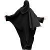imageIDOPIP Abayas for Women Muslim Dress with Hijab OnePiece Long Sleeve Islamic Prayer Dress with Khimar Jilbab Kaftan ClothesBlack  Hijab