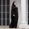 imageIDOPIP Abayas for Women Muslim Dress with Hijab OnePiece Long Sleeve Islamic Prayer Dress with Khimar Jilbab Kaftan ClothesBlack  Hijab