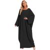 imageIDOPIP Abayas for Women Muslim Dress with Hijab OnePiece Long Sleeve Islamic Prayer Dress with Khimar Jilbab Kaftan ClothesBlack 1pc Dress Only