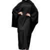 imageIDOPIP Abayas for Women Muslim Dress with Hijab OnePiece Long Sleeve Islamic Prayer Dress with Khimar Jilbab Kaftan ClothesBlack 1pc Dress Only