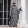 imageIDOPIP Abayas for Women Muslim Dress with Hijab OnePiece Long Sleeve Islamic Prayer Dress with Khimar Jilbab Kaftan ClothesGray  Hijab