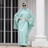 imageIDOPIP Abayas for Women Muslim Dress with Hijab OnePiece Long Sleeve Islamic Prayer Dress with Khimar Jilbab Kaftan ClothesGreen  Hijab