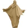 imageIDOPIP Abayas for Women Muslim Dress with Hijab OnePiece Long Sleeve Islamic Prayer Dress with Khimar Jilbab Kaftan ClothesKhaki  Hijab