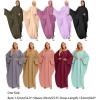 imageIDOPIP Abayas for Women Muslim Dress with Hijab OnePiece Long Sleeve Islamic Prayer Dress with Khimar Jilbab Kaftan ClothesWine Red 1pc Dress Only