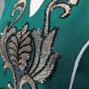 imageIDOPIP Abayas for Women Muslim Long Sleeve Embroidery Applique Maxi Kaftan Dresses Casual Loose Full Cover Islamic Dubai RobeGreen  Striped