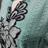 imageIDOPIP Abayas for Women Muslim Long Sleeve Embroidery Applique Maxi Kaftan Dresses Casual Loose Full Cover Islamic Dubai RobeGreen