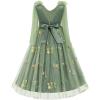 imageIDOPIP Embroidery Flower Girl Dress for Kids Wedding Pageant Party Communion Dresses Princess Bridesmaid VBackless Maxi GownGreen  Sleeveless