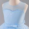 imageIDOPIP Flower Girl Sequin Appliques Dress for Kids Wedding Pageant Party Long Gown Princess Birthday Communion Tulle DressesBlue  Sequin