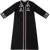 imageIDOPIP Kids Girls Muslim Abaya Dress with Belt Long Sleeve Zip Hooded Islamic Kaftan Maxi Dress Full Cover Thobe Gown ClothesBlack No Hooded