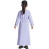 imageIDOPIP Kids Girls Muslim Abaya Dress with Belt Long Sleeve Zip Hooded Islamic Kaftan Maxi Dress Full Cover Thobe Gown ClothesPurple No Hooded