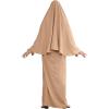 imageIDOPIP Muslim Abaya for Women One Piece Long Sleeve Islamic Prayer Dress Maxi Kaftan Robe Prayer Clothes with Khimar HijabKhaki
