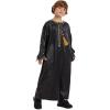 imageIDOPIP Muslim Arabic Thobe for Boys Kids Long Sleeve Islamic Arabic Kaftan Robe Embroidered Abaya Dress Clothes with PocketsBlack