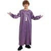imageIDOPIP Muslim Arabic Thobe for Boys Kids Long Sleeve Islamic Arabic Kaftan Robe Embroidered Abaya Dress Clothes with PocketsPurple