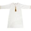 imageIDOPIP Muslim Arabic Thobe for Boys Kids Long Sleeve Islamic Arabic Kaftan Robe Embroidered Abaya Dress Clothes with PocketsWhite