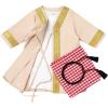 imageIDOPIP Muslim Baby Boys Ramadan Eid Outfit Cardigan Kaftan Thobe Arabic Islamic Abaya Dubai Robe Clothes with Head ScarfRopeBeige