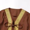 imageIDOPIP Muslim Baby Boys Ramadan Eid Outfit Cardigan Kaftan Thobe Arabic Islamic Abaya Dubai Robe Clothes with Head ScarfRopeCoffee